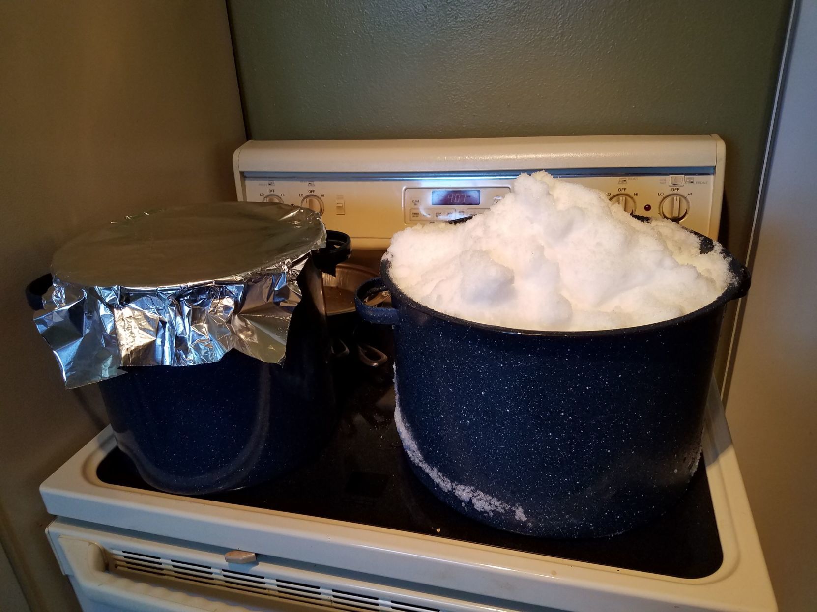 Boiling snow